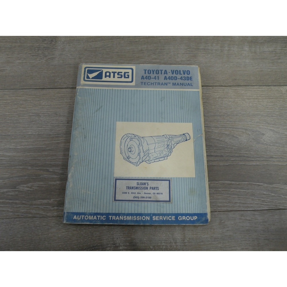 ATSG Toyota Volvo A40-41 A40D-43E Techtran Automatic Transmission Manual Service